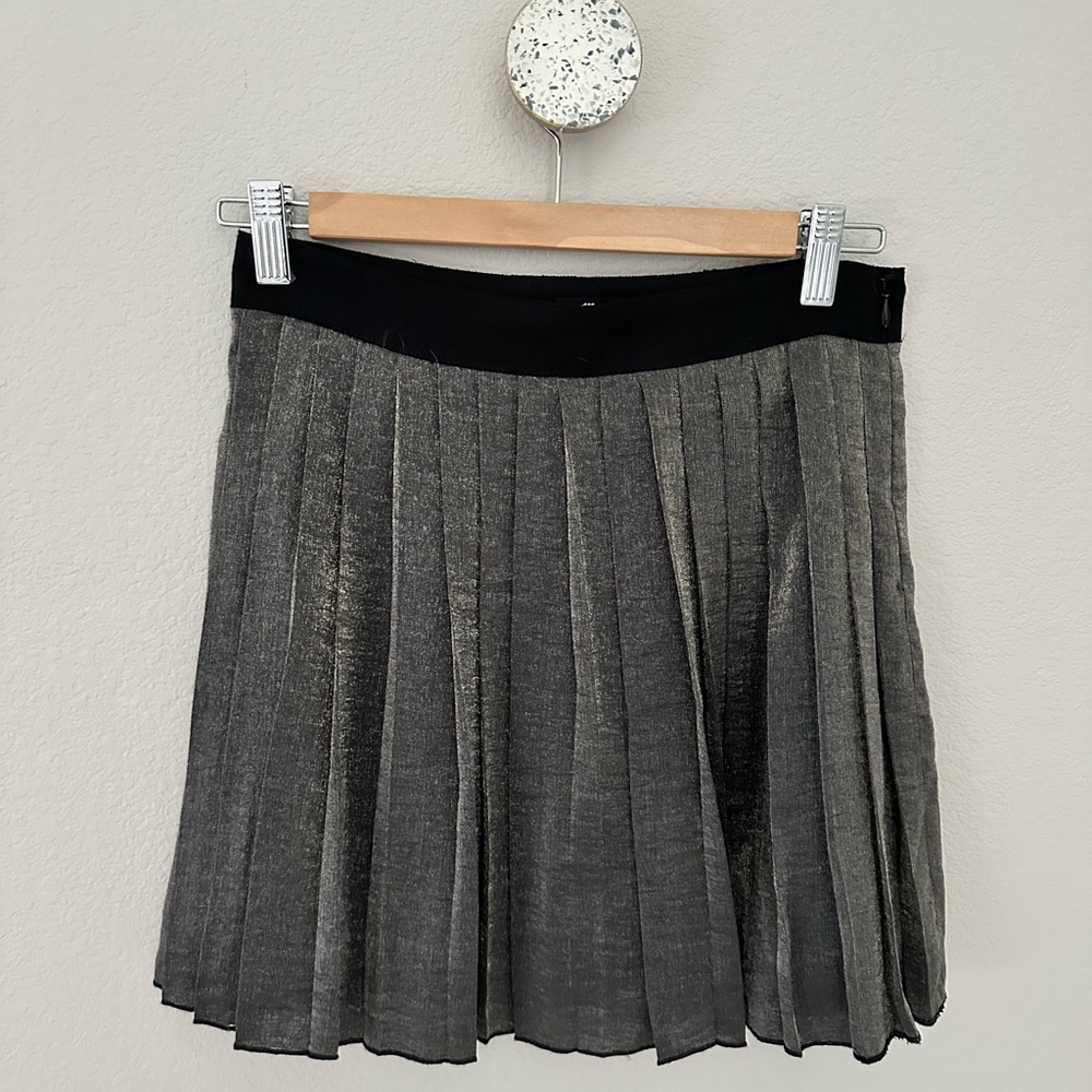 Madewell - Black/Gold shimmer pleated skirt